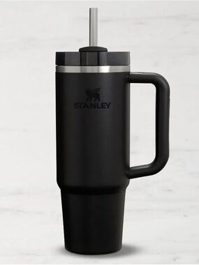 Stanley Matte Black Travel 40oz Tumbler with Handle and Straw